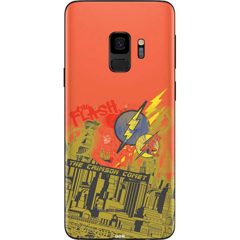DC Comics The Flash City Collage Art Galaxy S9 Skin